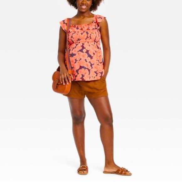 Isabel Maternity by Ingrid & Isabel™ Ruffle Smocked Maternity Tank Top - Picture 3 of 4